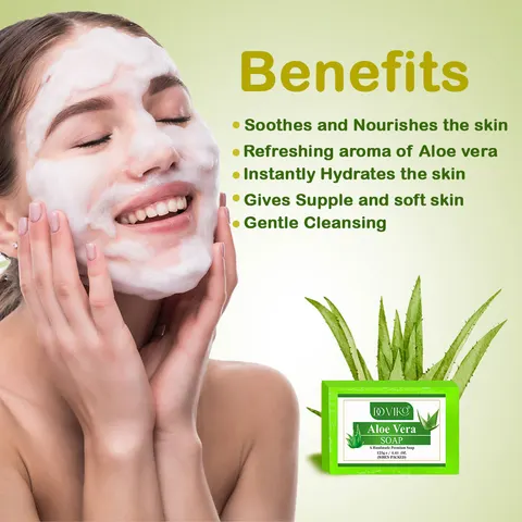 Doviko Aloe Vera Soap - Pack of 4 (500 gm) alternate view Doviko Aloe Vera Soap - Pack of 4 (500 gm) alternate view