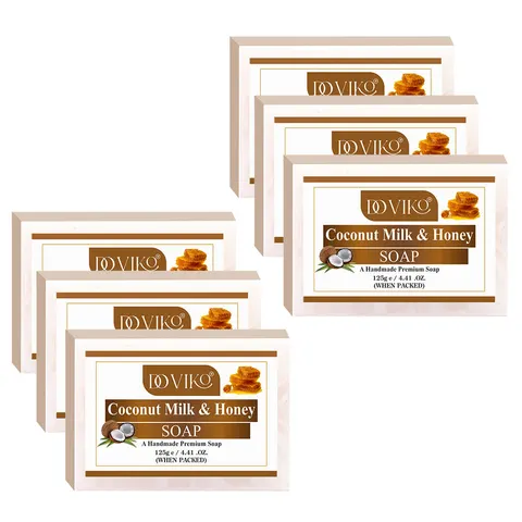 Doviko Organic Coconut Milk & Honey Soap - Pack of 6 (750 g) Doviko Organic Coconut Milk & Honey Soap - Pack of 6 (750 g)