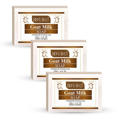 Doviko Goat Milk Bathing Soap for Men & Women - Pack of 3 (375 g) Doviko Goat Milk Bathing Soap for Men & Women - Pack of 3 (375 g)