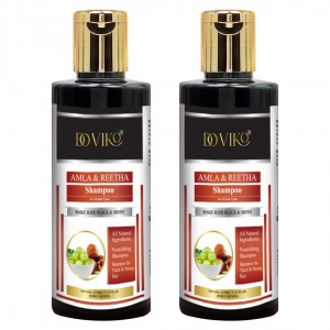 Doviko Natural Amla & Reetha Shampoo - Pack of 2 (420ML) - Front