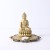 Golden Meditating Buddha with Designer Wooden Base and T light